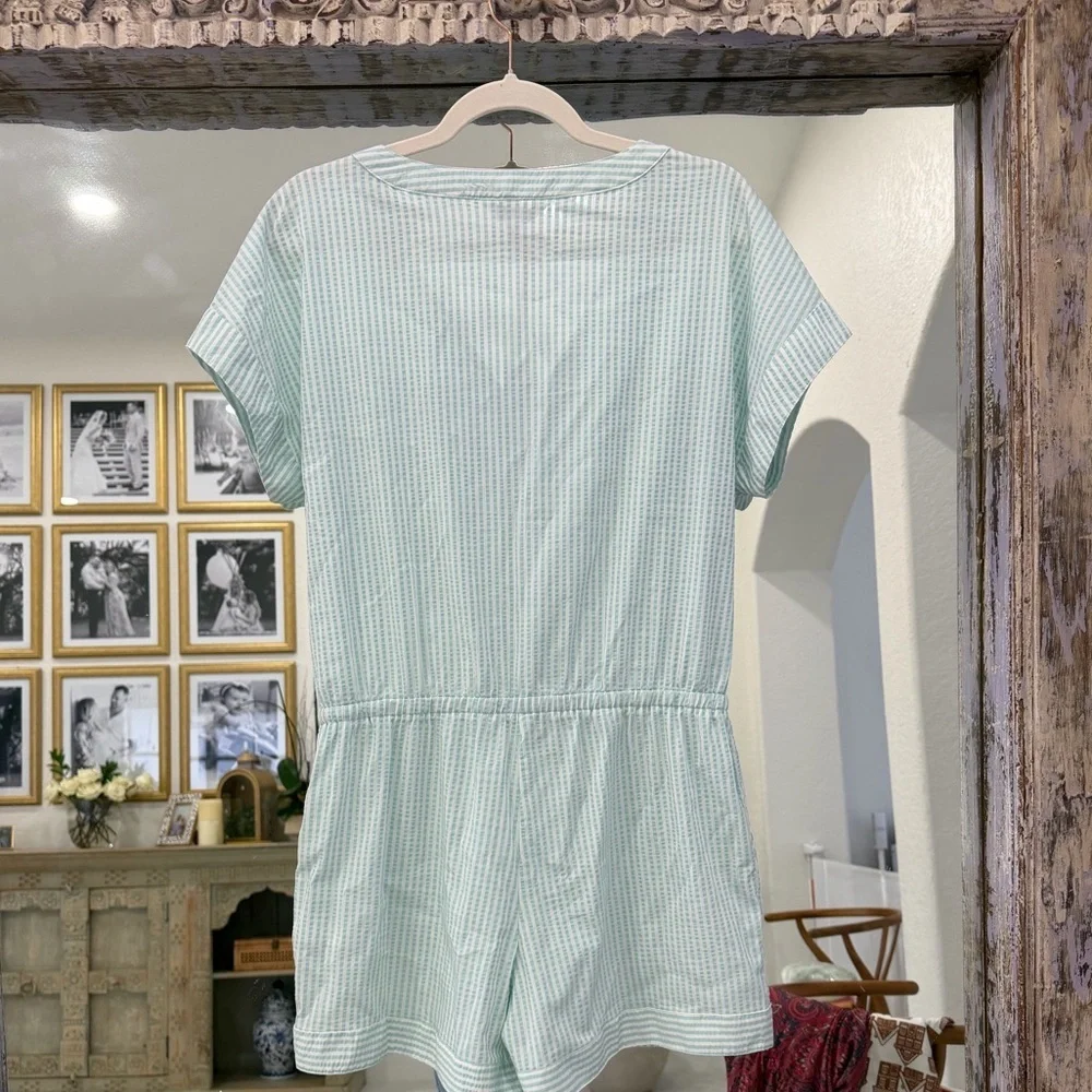 Vineyard Vines Sky Blue Seersucker Swim Cover-Up